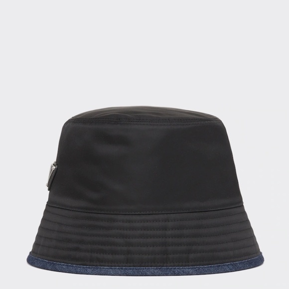 MSRP $795! Double-Sided Authentic Prada Re-Nylon & Denim Bucket Hat Size Medium - Picture 7 of 14